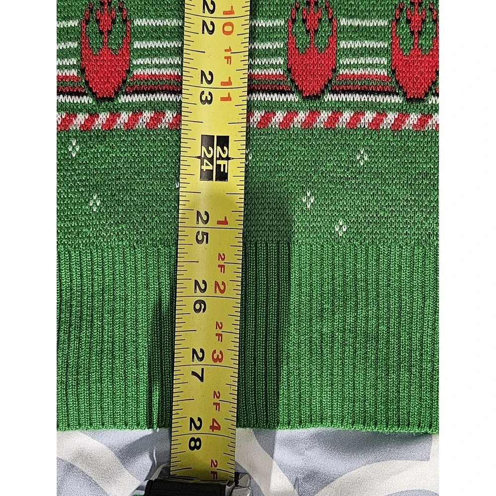 Star‎ Wars Mens Green Long Sleeve Crew Neck Pullover Sweater Size Medium
